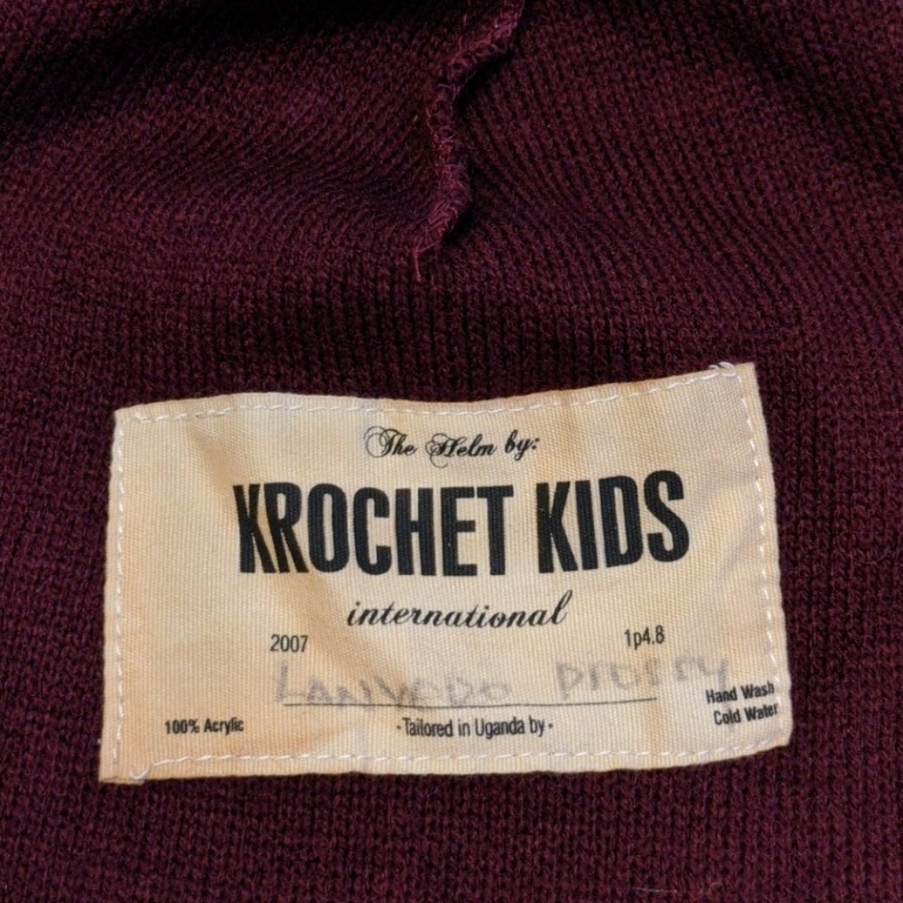 Krochet Kids Maroon Hat View 3